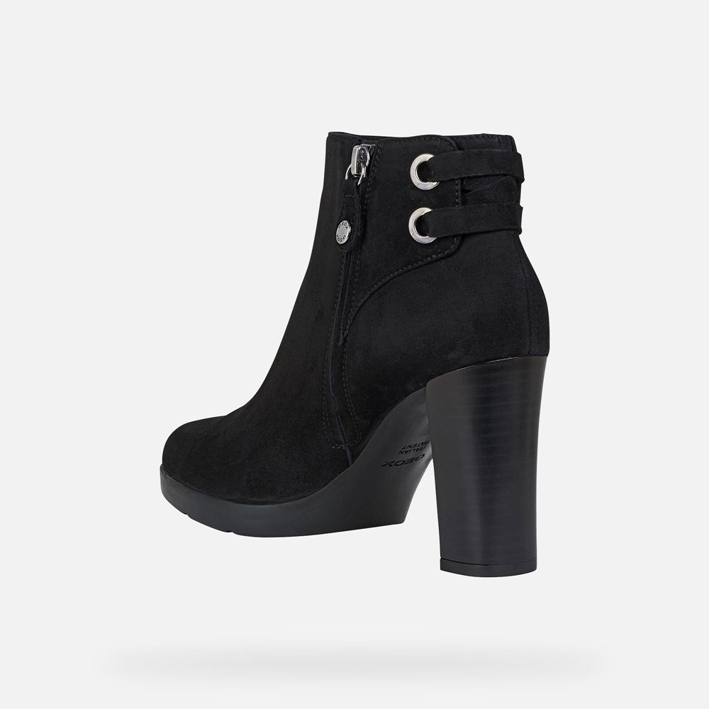 Geox Ankle Boots Black Anylla - Geox Womens Shoes - TZXQFY081